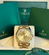 Rolex - Pre-owned Yellow Gold Day-Date 40 Presidential Champagne Index Dial 228238