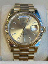 Rolex - Pre-owned Yellow Gold Day-Date 40 Presidential Champagne Index Dial 228238