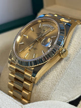 Rolex - Pre-owned Yellow Gold Day-Date 40 Presidential Champagne Index Dial 228238