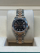 Rolex - Pre-owned Two Tone Rose Gold Datejust 28mm Chocolate Dial 279171
