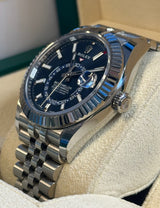 Rolex - Pre-owned Sky-Dweller Blue Dial Jubilee Bracelet 326934