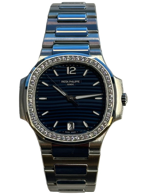 Patek Philippe - Pre-owned Nautilus Blue Dial Diamond Bezel 7118/1200A