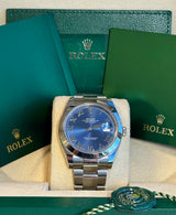 Rolex - Pre-owned Datejust 41 Blue Roman Dial Oyster Bracelet 126300