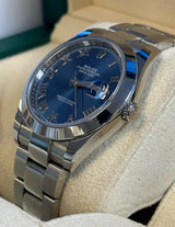 Rolex - Pre-owned Datejust 41 Blue Roman Dial Oyster Bracelet 126300