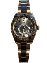 Rolex - Pre-owned Rose Gold Sky-Dweller Sundust Roman Dial Oyster Bracelet 326935