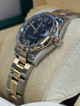 Rolex - Pre-owned Two Tone Rose Gold Datejust 31 Purple Diamond VI Dial Diamond Bezel Oyster Bracelet 278341RBR