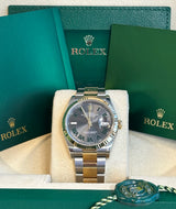 Rolex - Pre-owned Two Tone Yellow Gold Datejust 36 Wimbledon Dial Oyster Bracelet 126233