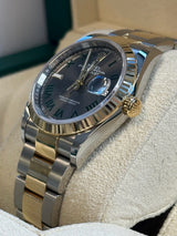 Rolex - Pre-owned Two Tone Yellow Gold Datejust 36 Wimbledon Dial Oyster Bracelet 126233