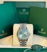 Rolex - Pre-owned Datejust 31 Green Index Dial Jubilee Bracelet 278274