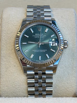 Rolex - Pre-owned Datejust 31 Green Index Dial Jubilee Bracelet 278274