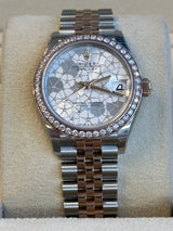 Rolex - Unworn Datejust 31 White Floral Motif Diamond Dial Diamond Bezel Jubilee Bracelet 278381RBR FULL STICKERS