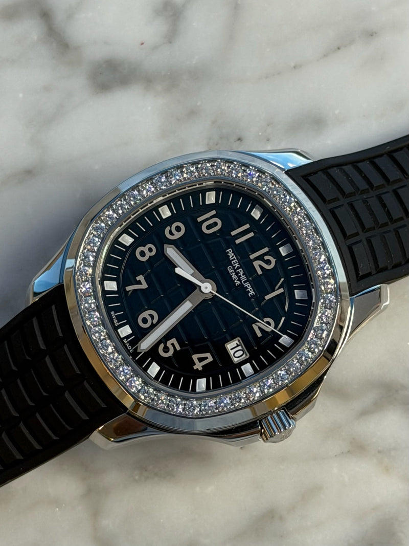 Patek Philippe - Pre-owned Aquanaut Luce Black Dial Diamond Bezel 5267/200A-001