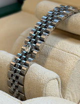 Rolex - Pre-owned Stainless Steel Lady-Datejust 28mm Rhodium Diamond Dial Diamond Bezel Jubilee Bracelet 279384RBR