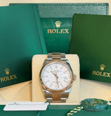 Rolex - Pre-owned Two Tone Rose Gold Datejust 36 White Index Dial Oyster Bracelet 126231