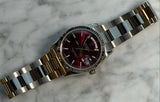Rolex - Pre-owned White Gold Day-Date 36 HEBREW Day Wheel CHERRY Dial 118239
