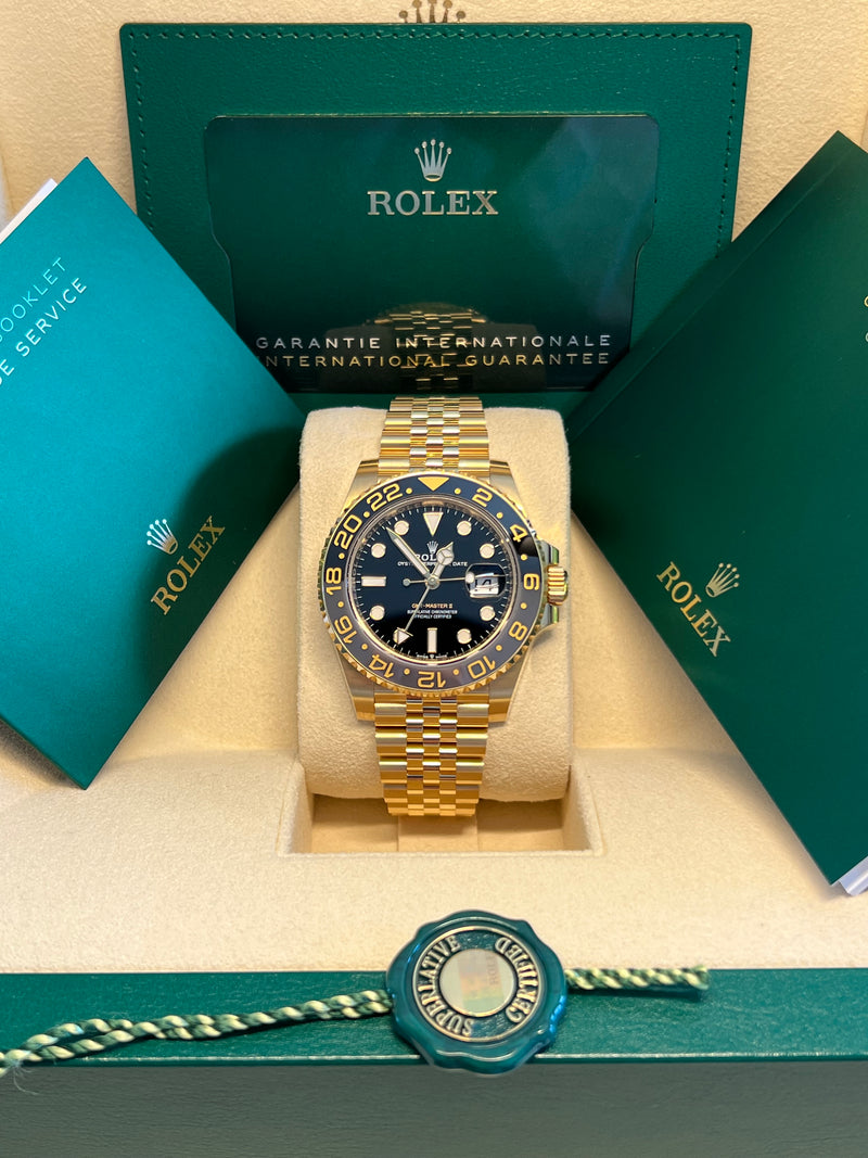 Rolex Unworn Yellow Gold GMT-Master II 126718GRNR – David and