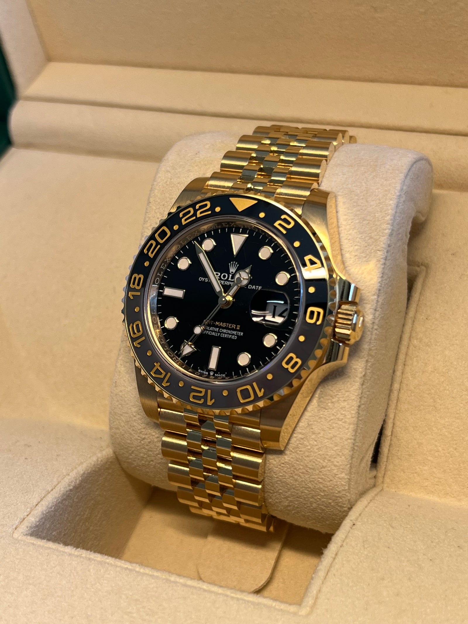 Rolex Unworn Yellow Gold GMT-Master II 126718GRNR – David and