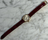 Cartier - Pre-owned Tortue Small 30 x 24mm White Dial Diamond Bezel WA501006