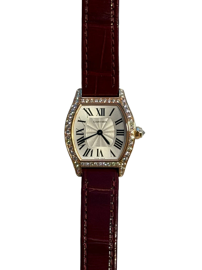 Cartier - Unworn Tortue Small 30 x 24mm White Dial Diamond Bezel WA501006