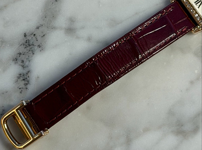 Cartier - Unworn Tortue Small 30 x 24mm White Dial Diamond Bezel WA501006