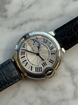 Cartier - Pre-owned Stainless Steel Ballon Bleu 37mm Moonphase WSBB0020