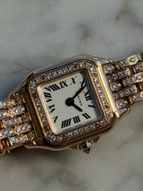 Cartier - Unworn Panthère De Cartier Mini 25 x 18.5mm White Dial Diamond Bezel Diamond Bracelet WJPN0063