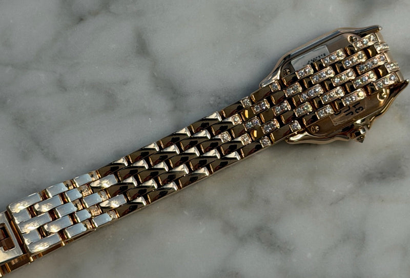 Cartier - Unworn Panthère De Cartier Mini 25 x 18.5mm White Dial Diamond Bezel Diamond Bracelet WJPN0063