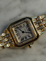 Cartier - Unworn Panthère De Cartier Small 30.3 x 22mm White Dial Diamond Bezel Diamond Bracelet WJPN0059
