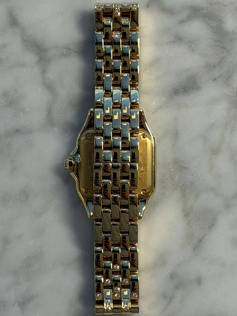 Cartier - Unworn Panthère De Cartier Small 30.3 x 22mm White Dial Diamond Bezel Diamond Bracelet WJPN0059