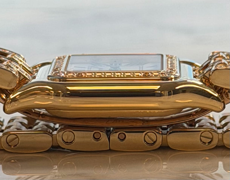 Cartier - Unworn Panthère De Cartier Small 30.3 x 22mm White Dial Diamond Bezel Diamond Bracelet WJPN0059