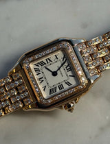 Cartier - Unworn Panthère De Cartier Small 30.3 x 22mm White Dial Diamond Bezel Diamond Bracelet WJPN0061