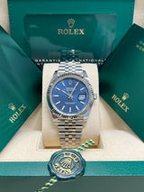 Rolex - Pre-owned Datejust 41mm Blue Motif Dial Jubilee Bracelet 126334