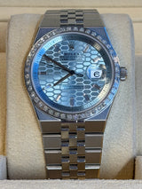 Rolex - Unworn Land-Dweller 36mm Ice Blue Diamond Dial Diamond Bezel Flat Jubilee Bracelet 127286TBR