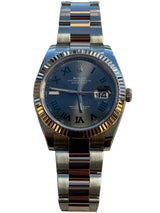Rolex - Pre-owned Two Tone Rose Gold Datejust 41 Wimbledon Roman Dial Oyster Bracelet 126331