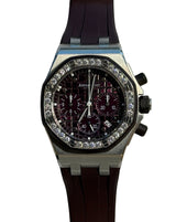 Audemars Piguet - Pre-owned Royal Oak Offshore Lady Chronograph Purple Dial Diamond Bezel 26048SK