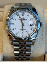 Rolex - Pre-owned Datejust 41 White Index Dial Jubilee Bracelet 126334