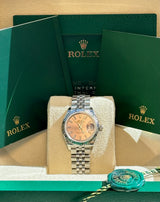 Rolex - Unworn Stainless Steel Lady-Datejust 28mm Pink Index Dial Jubilee Bracelet 279174