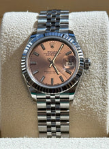 Rolex - Unworn Stainless Steel Lady-Datejust 28mm Pink Index Dial Jubilee Bracelet 279174