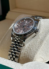 Rolex - Unworn Stainless Steel Lady-Datejust 28mm Pink Index Dial Jubilee Bracelet 279174