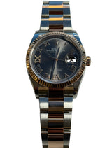 Rolex - Pre-owned Two Tone Rose Gold Datejust 36 Rhodium Diamond VI Dial Oyster Bracelet 126231
