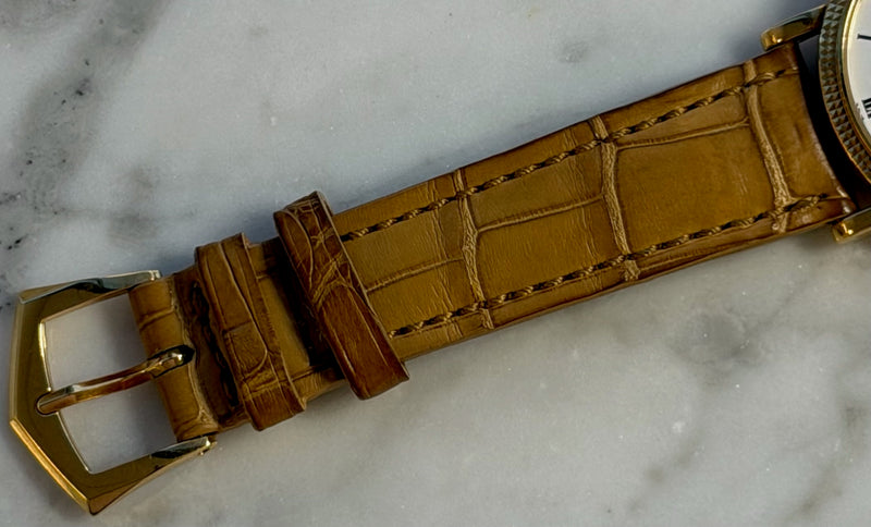 Patek Philippe - Pre-owned Yellow Gold Calatrava White Dial 7119J