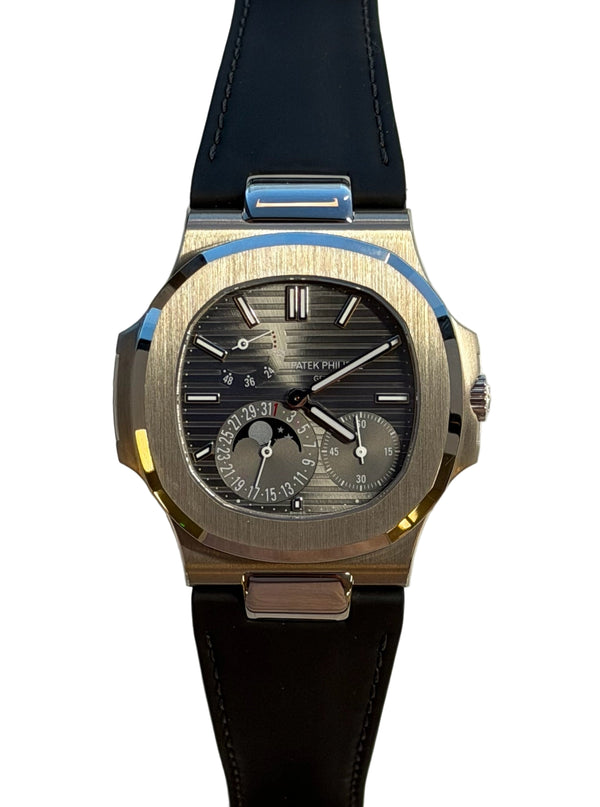 Patek Philippe - Pre-owned White Gold Nautilus Grey Dial 5712G