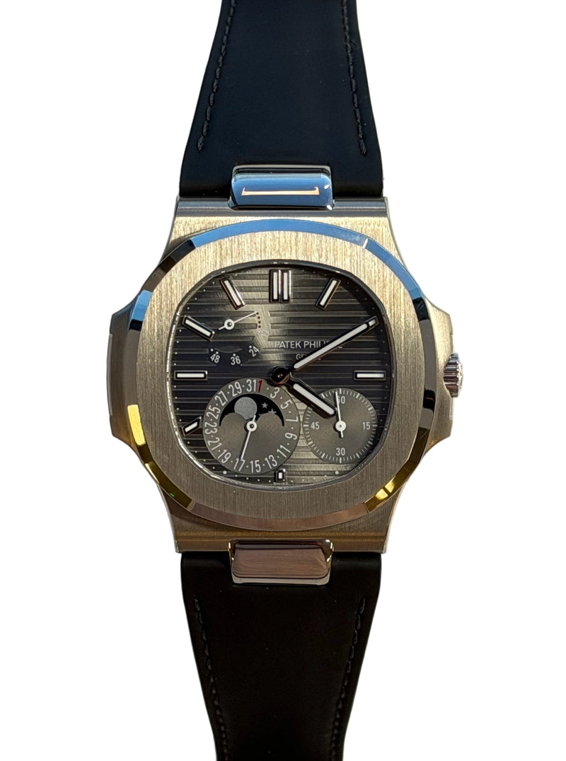 Patek Philippe - Pre-owned White Gold Nautilus Grey Dial 5712G