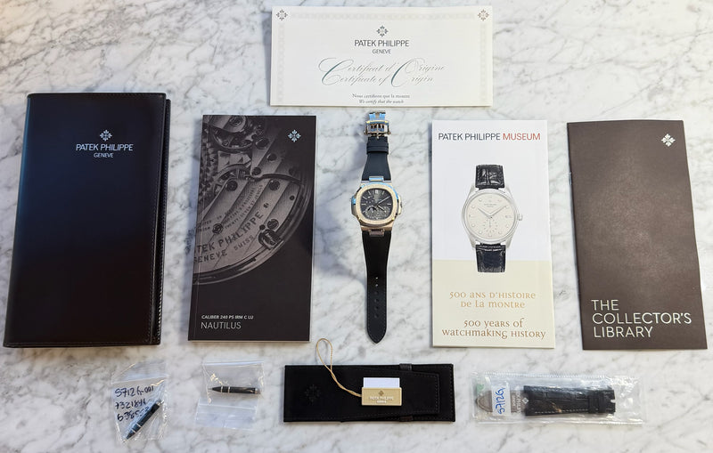 Patek Philippe - Pre-owned White Gold Nautilus Grey Dial 5712G