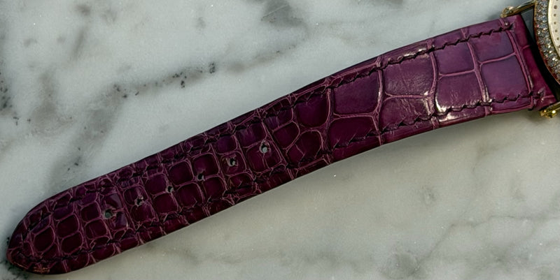 Patek Philippe - Pre-owned Rose Gold Calatrava White Dial Diamond Bezel 7200/200R-001