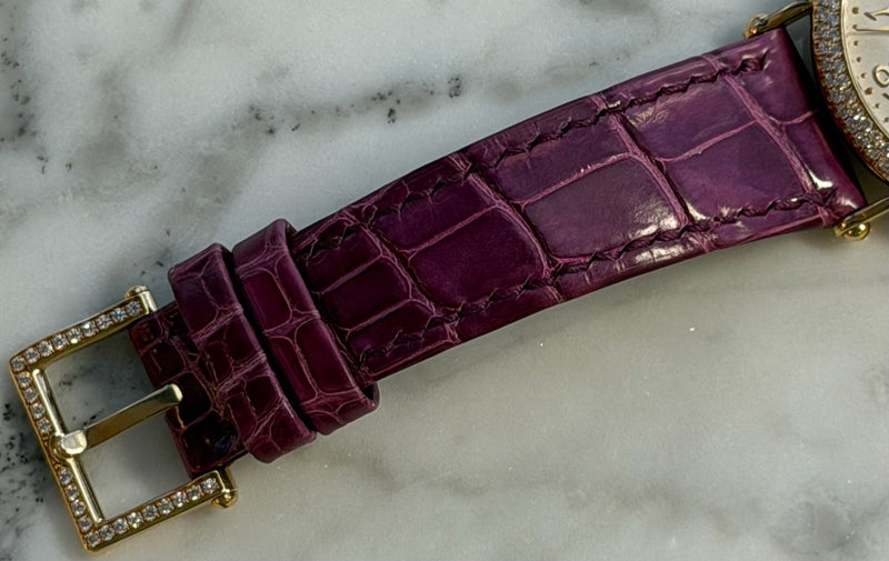 Patek Philippe - Pre-owned Rose Gold Calatrava White Dial Diamond Bezel 7200/200R-001