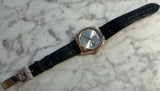Rolex - Pre-owned Rose Gold Day-Date 36 Silver Dial Leather Strap 118135