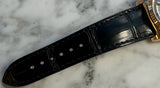 Rolex - Pre-owned Rose Gold Day-Date 36 Silver Dial Leather Strap 118135