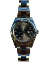 Rolex - Pre-owned Datejust 41 Rhodium Diamond Dial Oyster Bracelet 116334