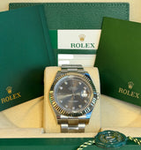 Rolex - Pre-owned Datejust 41 Rhodium Diamond Dial Oyster Bracelet 116334